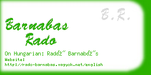 barnabas rado business card